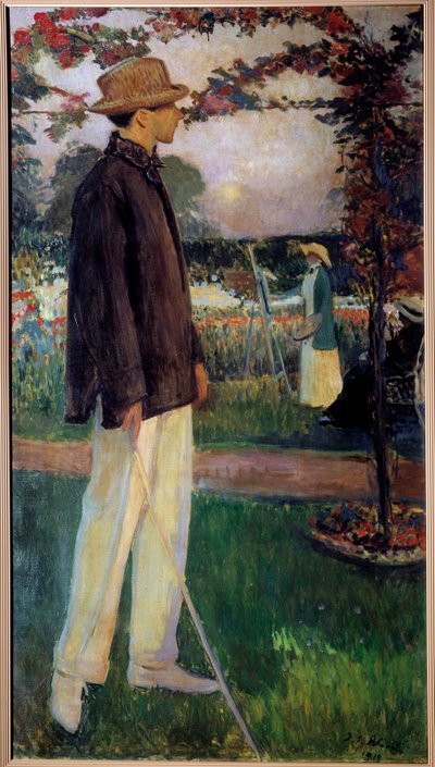 Muotokuva Jean Cocteaun (1889-1963) jalassa, kirjailija tekijältä Jacques Emile Blanche