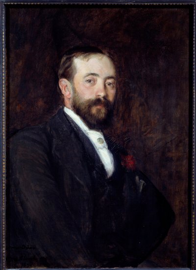 Espanjalaisen taidemaalari Don Rafael de Ochoa y Madrazon muotokuva (1858) Jacques Emilen (Jacques-Emile) Blanchen (1861-1942) maalaus 1890 Su. 0,55x0,77 m Rouen, Musee des Beaux Arts tekijältä Jacques Emile Blanche