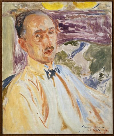 Tutkimus Francois Mauriacin (1885-1970) muotokuvaa varten. Jacques Emile Blanchen (1861-1942) maalaus öljy kankaalle tekijältä Jacques Emile Blanche