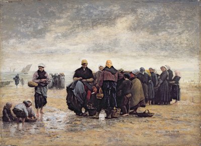 Rannalla (öljy paneelissa) tekijältä Jacques Eugene Feyen