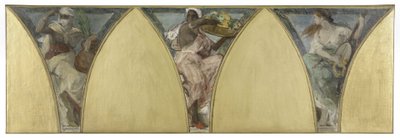 Pariisin kaupungintalon luonnos: Algeria. Guyana. Provence, noin 1888 (öljy kankaalle). tekijältä Jacques Fernand Humbert
