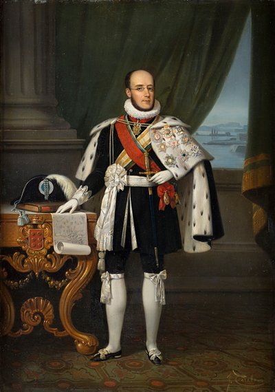 Infante Luís, Porton herttua 1838-1889, tuleva Portugalin kuningas Luís I, ennen vuotta 1860. tekijältä Jacques Francois Carabain