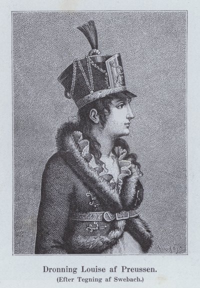 Louise Mecklenburg-Strelitz, Preussin kuninkaan Frederick William III:n kuningatar puoliso (litho) tekijältä Jacques Francois Joseph (after) Swebach
