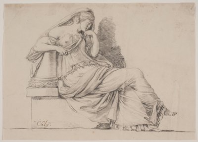 Allegoria. Surullinen naishahmo tekijältä Jacques Francois Joseph Saly