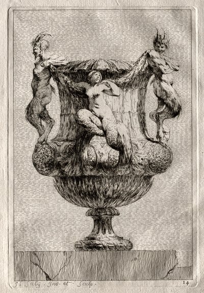 Maljakkosarja: lautanen 14, 1746. tekijältä Jacques Francois Joseph Saly