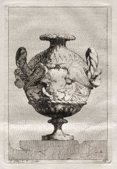 Maljakkosarja: lautanen 19, 1746. tekijältä Jacques Francois Joseph Saly