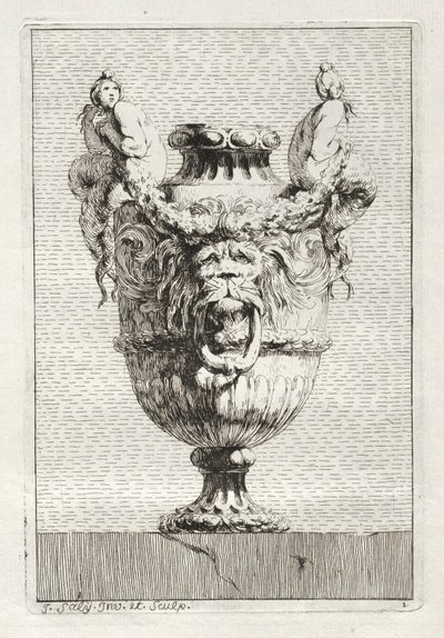 Maljakkosarja: levy 1, 1746. tekijältä Jacques Francois Joseph Saly