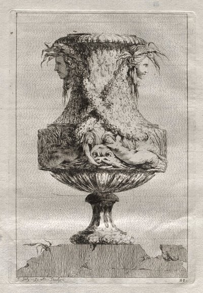 Maljakkosarja: lautanen 20, 1746. tekijältä Jacques Francois Joseph Saly