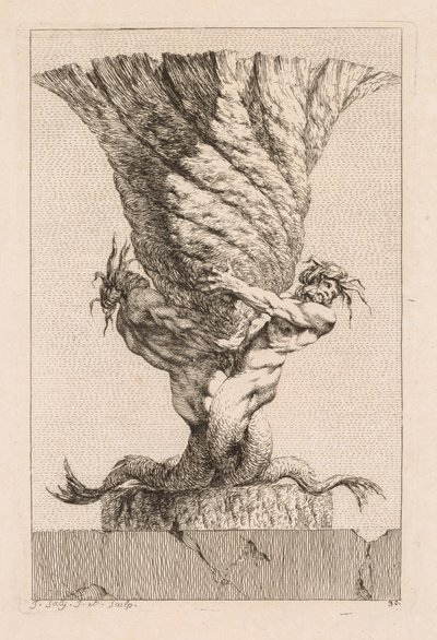 Maljakkosarja: levy 30, 1746. tekijältä Jacques Francois Joseph Saly