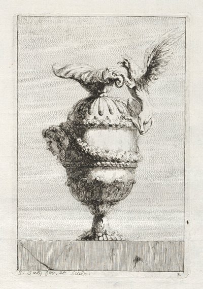 Maljakkosarja: levy 3, 1746. tekijältä Jacques Francois Joseph Saly