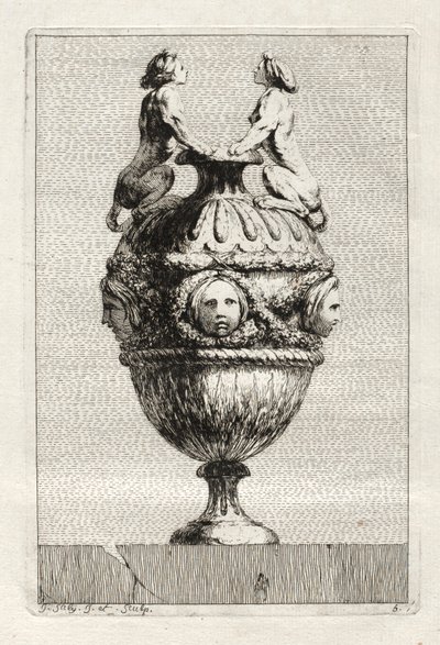 Maljakkosarja: levy 5, 1746. tekijältä Jacques Francois Joseph Saly