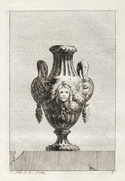 Maljakkosarja: levy 8, 1746. tekijältä Jacques Francois Joseph Saly
