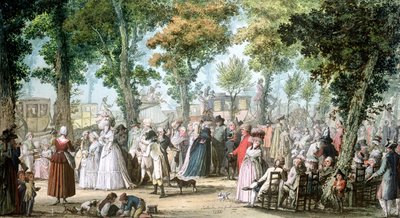 Promenade in Boulevard du Temple, 1788 tekijältä Jacques Francois Joseph Swebach