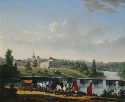 Kävely. Golitsynin tila Pekhra-Jakovlevskoje, 1820 tekijältä Jacques Francois Joseph Swebach