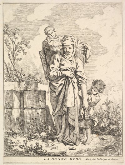 Hyvä äiti, 1700-luku. tekijältä Jacques Gabriel Huquier