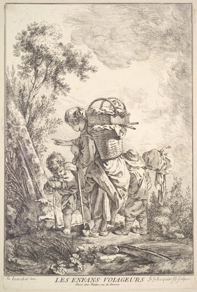 The Travelling Children, 1700-luvun puolivälistä loppupuolelle. tekijältä Jacques Gabriel Huquier