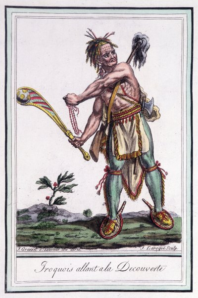 Irokeesi "" menossa löytölle"" - kirjassa "" Matkojen tietosanakirja" - kirjoittaja Grasset St Sauveur, Paris tekijältä Jacques Grasset de Saint Sauveur