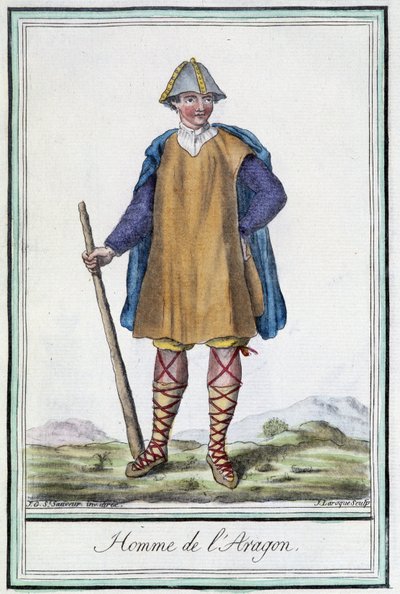 Man of Aragon (Espanja) - Grasset St Sauveurin "" Encyclopedia of Travels" -julkaisussa, toim. 1796 tekijältä Jacques Grasset de Saint Sauveur