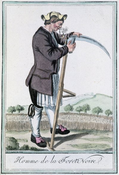 Schwarzwaldin mies - Grasset St Sauveurin "" Encyclopedia of Travels" -julkaisussa, toim. 1796 tekijältä Jacques Grasset de Saint Sauveur