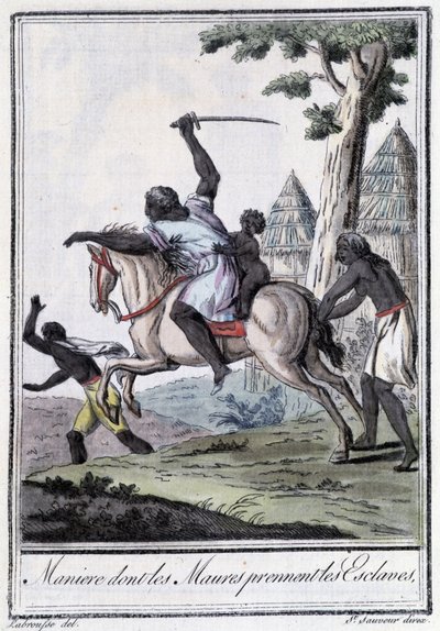 Hallitse, kenen Mouret ottavat orjia - Grasset Saint Sauveurin "" Encyclopédie des voyages -kirjassa, toim. Pariisi 1796 tekijältä Jacques Grasset de Saint Sauveur