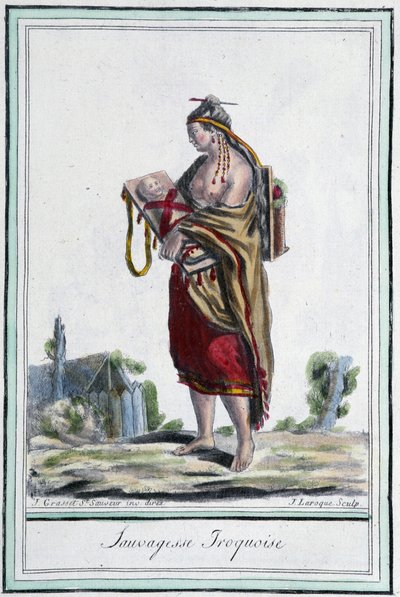 Sauvagesse iroquoise - julkaisussa "" Matkojen tietosanakirja" - kirjoittaja Grasset St Sauveur, Pariisi tekijältä Jacques Grasset de Saint Sauveur
