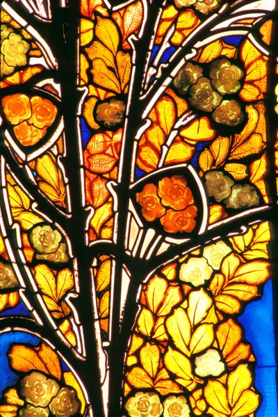 Nancy (osasto 54), Art Nouveau, Hotel Bergeret, Jacques Gruberin (1870-1936) lasimaalaus "" ruusuja & lokkeja"" tekijältä Jacques Gruber