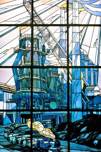 Nancy (osasto 54), Art Nouveau, Jacques Gruberin (1870-1936) lasimaalaukset, Pont a Mousson, av. de la vapautuminen tekijältä Jacques Gruber