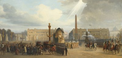 Napoleonin hautausvaunut ylittävät Place de la Concorden 15. joulukuuta 1840 1844 tekijältä Jacques Guiaud