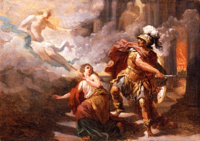 Helen pelasti Venuksen Aeneasin vihalta, 1779 tekijältä Jacques Henri Sablet