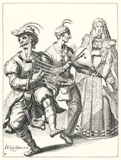 Naamiaiset (kaiverrus) tekijältä Jacques II de Gheyn