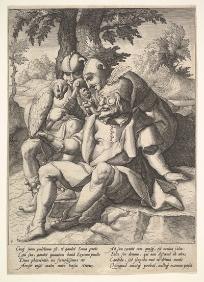 Hullujen viisaus, Kuudesta sananlaskusta. tekijältä Jacques II de Gheyn