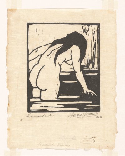 Uiva nainen (alkuperäinen nimi esineessä) tekijältä Jacques Jeichienus Ottens (signed by artist)
