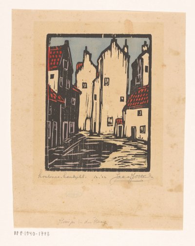 Talot Haagissa (alkuperäinen nimi esineessä) tekijältä Jacques Jeichienus Ottens (signed by artist)
