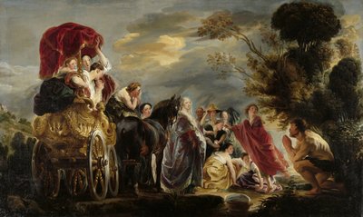 Odysseuksen ja Nausicaan tapaaminen Odysseuksen ja Nausicaan tapaaminen tekijältä Jacques Jordaens (signed by artist)