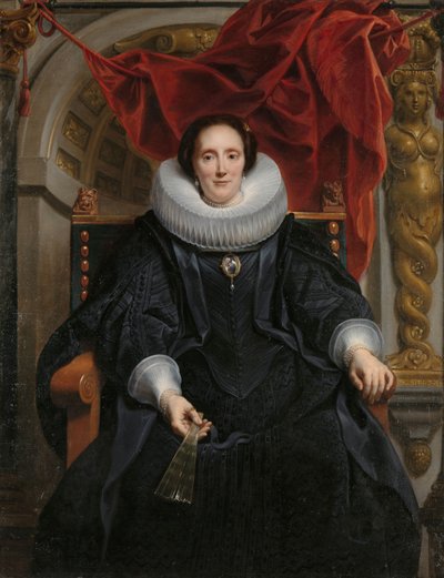 Rogier Le Witerin ja hänen vaimonsa Catharina Behaghelin muotokuvia Rogier Le Witerin vaimon Catharina Behaghelin muotokuva tekijältä Jacques Jordaens