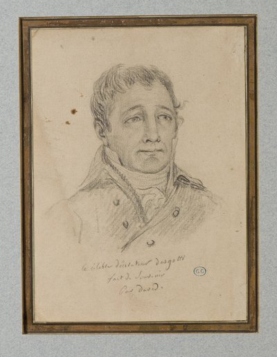Ignace-Eugène-Marie Degottin muotokuva, n. 1815-25 (liitu vaaleanruskealle paperille) tekijältä Jacques Louis (workshop of) David