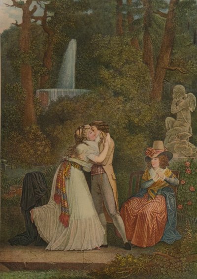 Julie, tai rakkauden ensimmäinen suudelma, ensimmäinen suudelma, 1784-1799, 1913 tekijältä Jacques Louis Copia