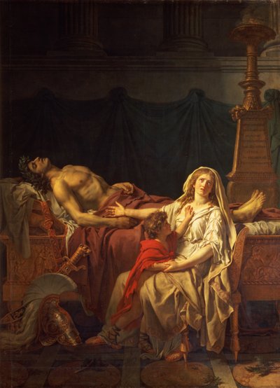 Andromache suree Hectoria tekijältä Jacques Louis David