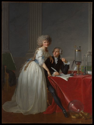 Antoine Laurent Lavoisier (1743-1794) ja Marie Anne Lavoisier (Marie Anne Pierrette Paulze, 1758-1836) tekijältä Jacques Louis David
