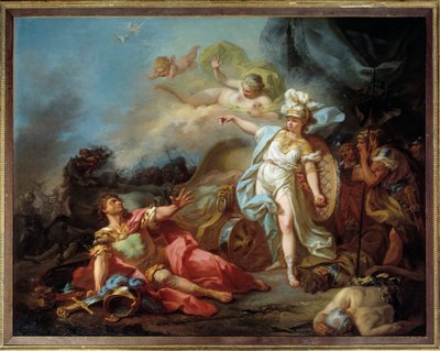 Minerven taistelu Jacques Louis Davidin (1748-1825) Mars-maalausta vastaan Sun. 1,4x1,8 m tekijältä Jacques Louis David