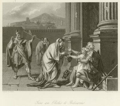 Belisarius almua kerjäämässä tekijältä Jacques Louis David