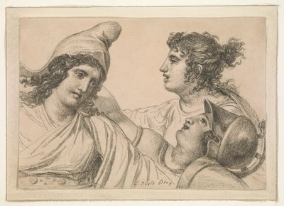 Kokoonpano kolmella hahmolla tekijältä Jacques Louis David
