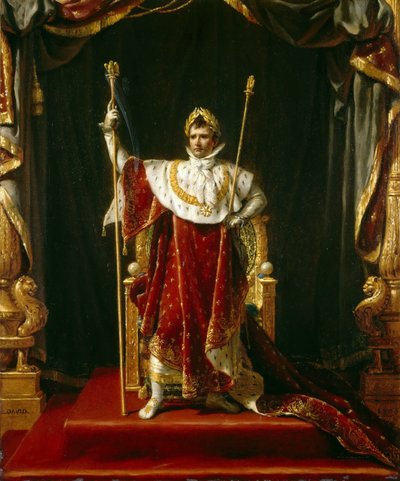 Keisari Napoleon I keisarillisissa vaatteissaan, 1805. tekijältä Jacques Louis David