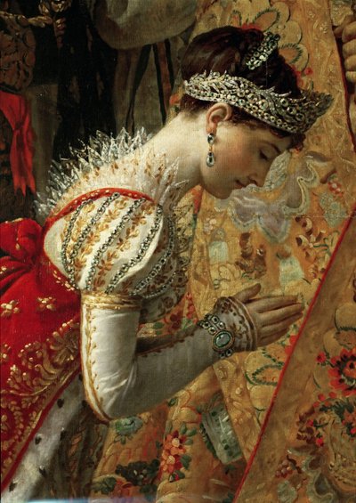 Keisarinna Joséphine Napoleonin kruunajaiset, Yksityiskohta tekijältä Jacques Louis David