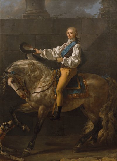 Stanisław Kostka Potockin ratsastajamuotokuva tekijältä Jacques Louis David
