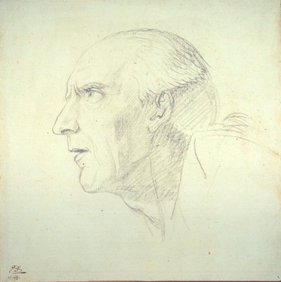 Vanhan miehen johtaja profiilissa tekijältä Jacques Louis David
