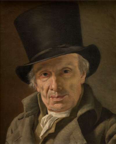 Mies, jolla on hattu tekijältä Jacques Louis David