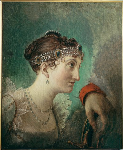 Mme. Alexandre de la Rochefoucauld ... (öljyväriluonnos) tekijältä Jacques Louis David