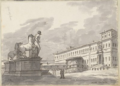 Monte Cavallo, hevosten kesyttäjien kanssa tekijältä Jacques Louis David