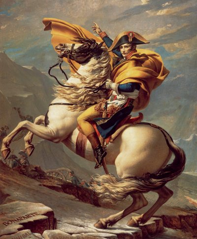 Napoleon ylittää Alpit tekijältä Jacques Louis David